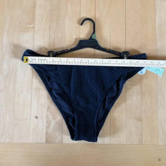 Celebrity Pink Black Textured Bikini Bottoms - Picture 2 of 7